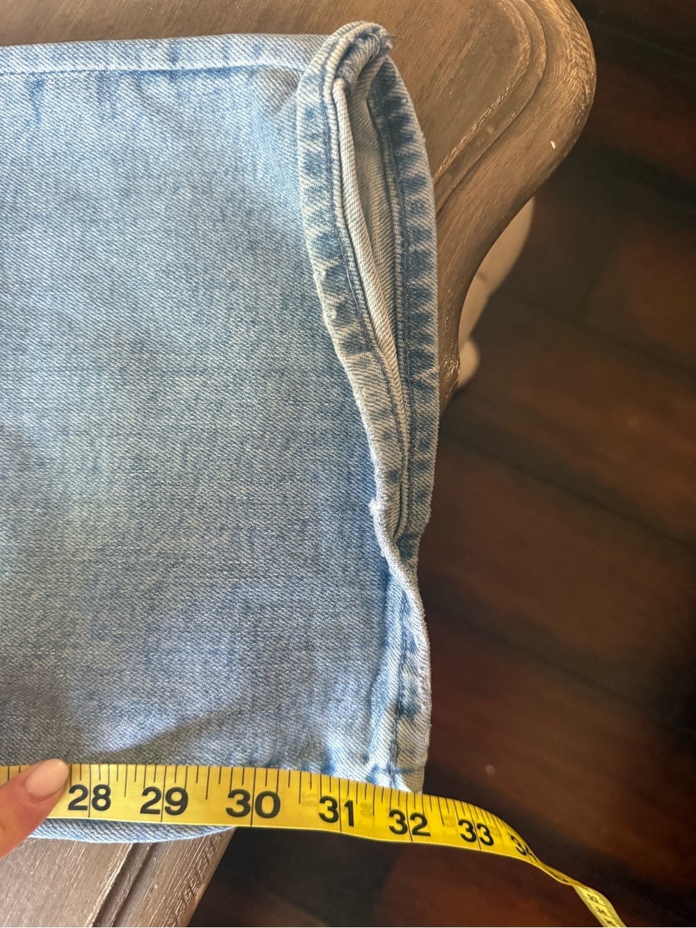 MOTHER Superior The Spitfire Sneak Wide Leg Jeans Light Blue 29 - Picture 13 of 13